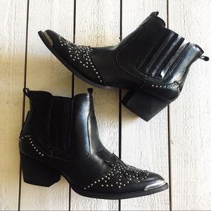 Steve Madden Studded Cowboy Ankle Boots